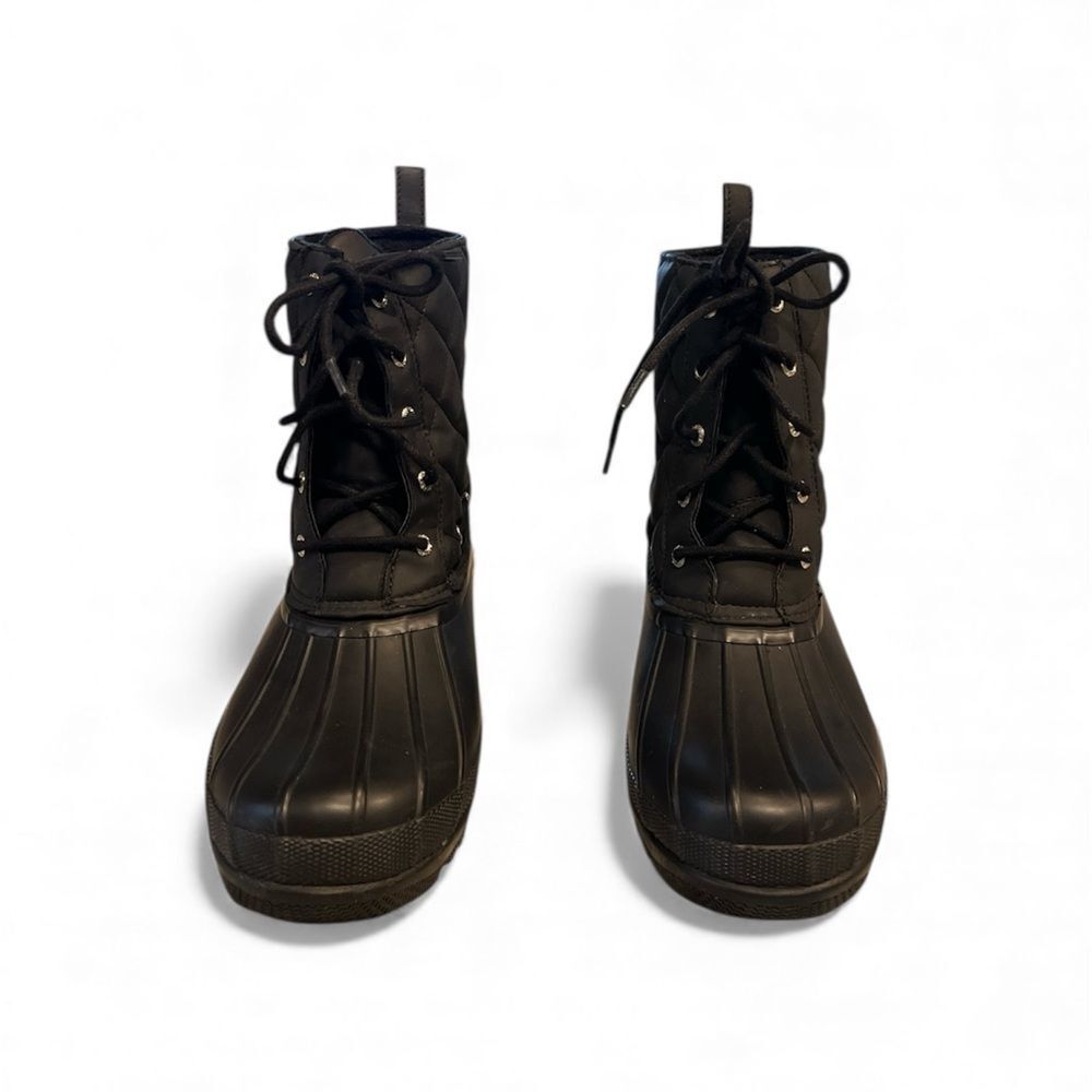 SPERRY TOP-SIDER GOSLING BLACK RUBBER DUCK WATERPROOF BOOTS SHOES US WOMENS SZ 9